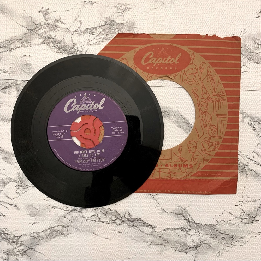 Vintage “Tennessee” Ernie Ford 45 RPM Record Album Capitol Records